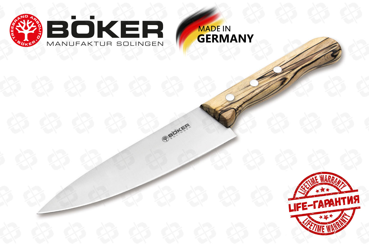 Кухонный нож Boker 131201 Tenera Chef's Medium Ice Beech