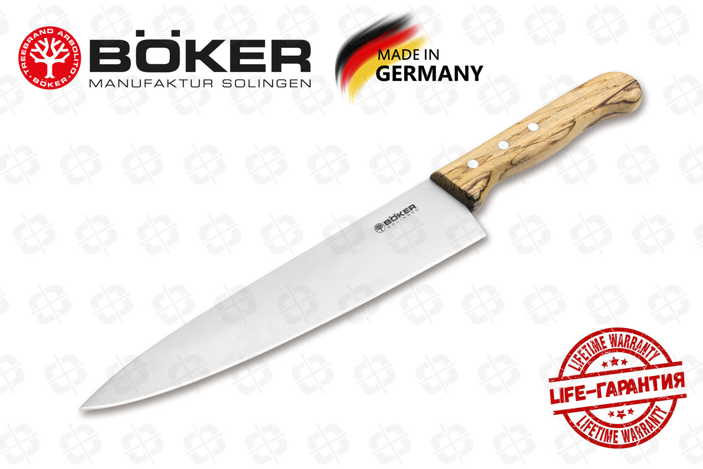 Кухонный нож Boker 134474 Tenera Chef's Large Ice Beech